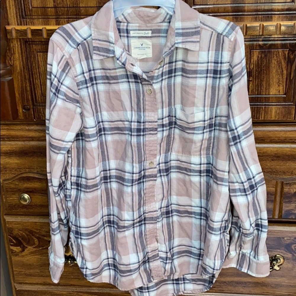 American eagle pink flannel